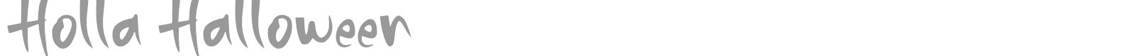 Holla Halloween font preview